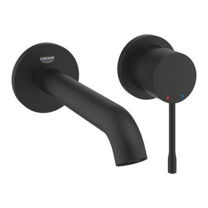 Grohe Essence New Duvardan Ankastre Lavabo Bataryası (Sıva Üstü Grubu), Hayalet Siyah