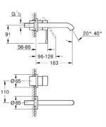 Grohe Essence New Duvardan Ankastre Lavabo Bataryası (Sıva Üstü Grubu), Hayalet Siyah - 29192KF1 - Ankastre Lavabo Bataryası - 3