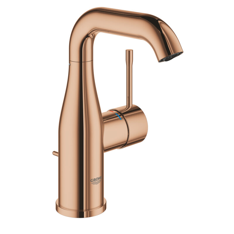 Grohe Essence New Lavabo Bataryası, Bakır, Sifon Kumandalı - 24173DA1 - Lavabo Bataryası