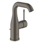 Grohe Essence New Lavabo Bataryası, Sifon Kumandalı, Fırçalı Sert Grafit - 24173AL1 - Lavabo Bataryaları