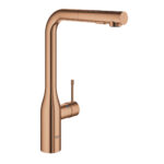 Grohe Essence Spiralli Eviye Bataryası, 2 Akışlı, Bakır - 30504DA0 - Spiralli Mutfak Eviye Bataryası