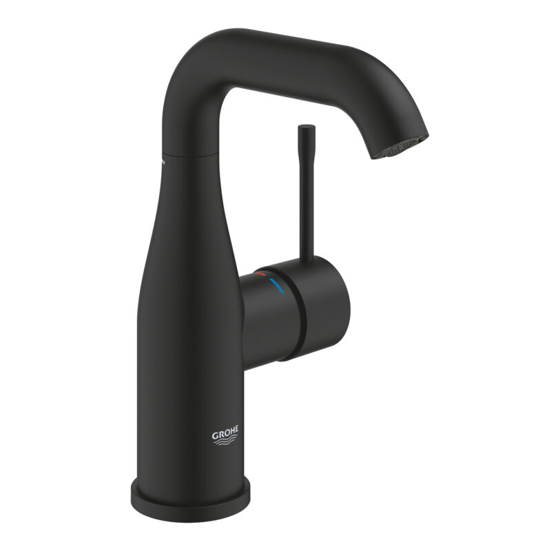 Grohe Essence Tek Kumandalı Lavabo Bataryası M-Boy, Hayalet Siyah - 24176KF1 - Lavabo Bataryası