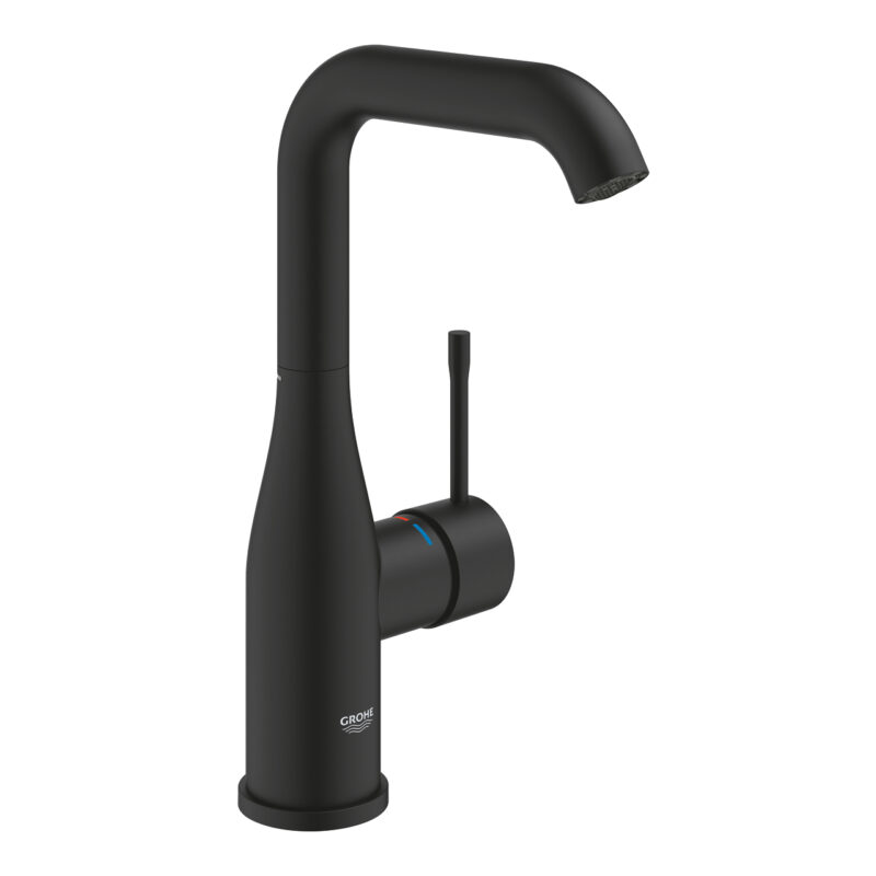Grohe Essence Yüksek Lavabo Bataryası (L-Boy) Hayalet Siyah - 24177KF1 - Yüksek Lavabo Bataryası