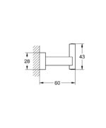 Grohe Essentials Cube Askı - 40511001 - Askılık, Bornoz Askılığı - 2