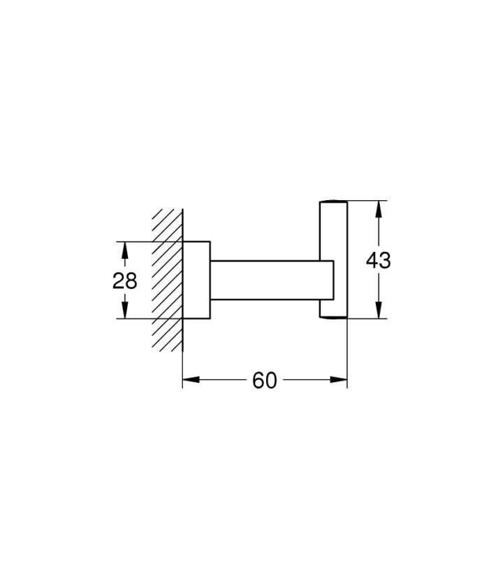 Grohe Essentials Cube Askı - 40511001 - Askılık, Bornoz Askılığı - 2