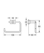 Grohe Essentials Cube New Tuvalet Kağıtlığı - 40507001 - Tuvalet Kağıtlık - 1