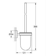 Grohe Essentials Tuvalet Fırçalığı, Sert Grafit - 40374A01 - Klozet Temizleme Fırçası - 1