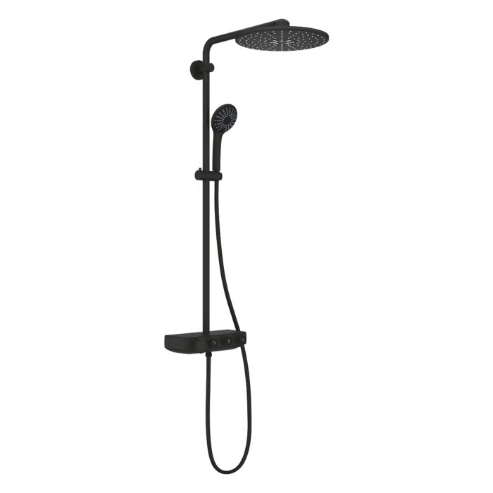 Grohe Euphoria SmartControl 310 Duo Duş Sistemi, Duvara Monte, Termostatik Bataryalı Duş Kolonu, Hayalet Siyah - 22120KF0 - Duş Paneli ve Kolonu - 1