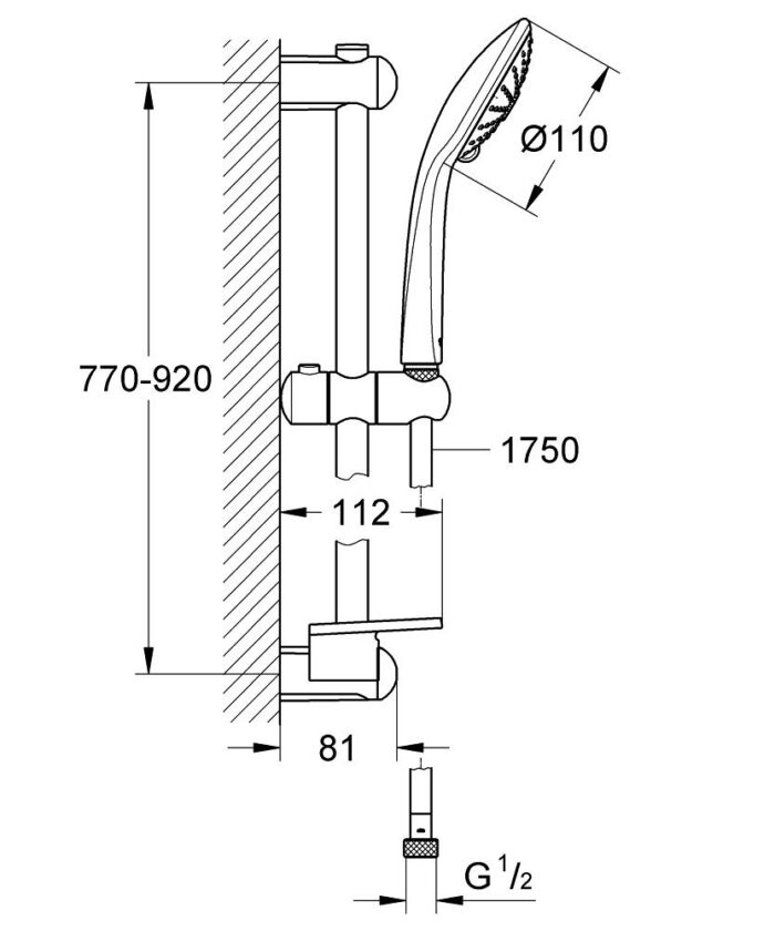 Grohe Euphoria Sürgülü Duş Seti, 3 Akışlı - 27226001 - Sürgülü Duş Setleri - 1