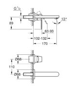 Grohe Eurocosmo Ankastre Lavabo Bataryası - 19381000 - Ankastre Lavabo Bataryası - 1