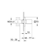Grohe Eurocube Ankastre Stop Valf - 19910000 - Stop Valf - 1