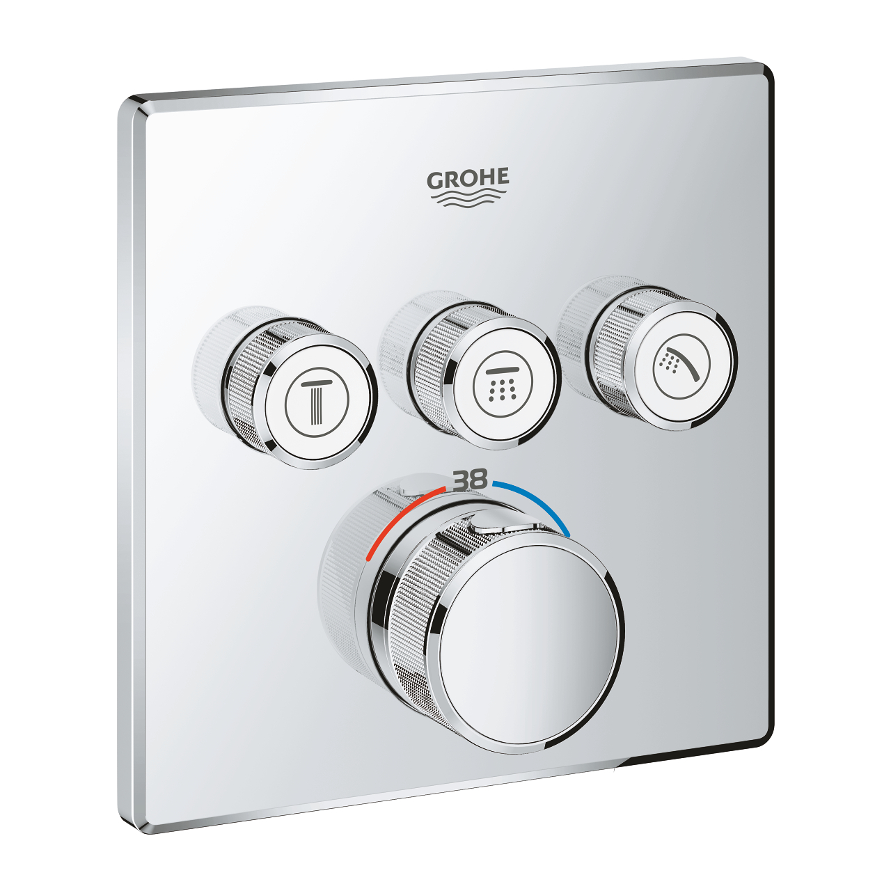 grohe grohtherm smartcontrol akis kontrollu ankastre termostatik banyo bataryasi 2 yollu siva ustu grubu fircali altin 29126000 Grohe Grohtherm SmartControl Akış Kontrollü Ankastre Termostatik Banyo Bataryası (2 Yollu, Sıva Üstü Grubu), Fırçalı Altın - 29126000 - Termostatik Bataryalar