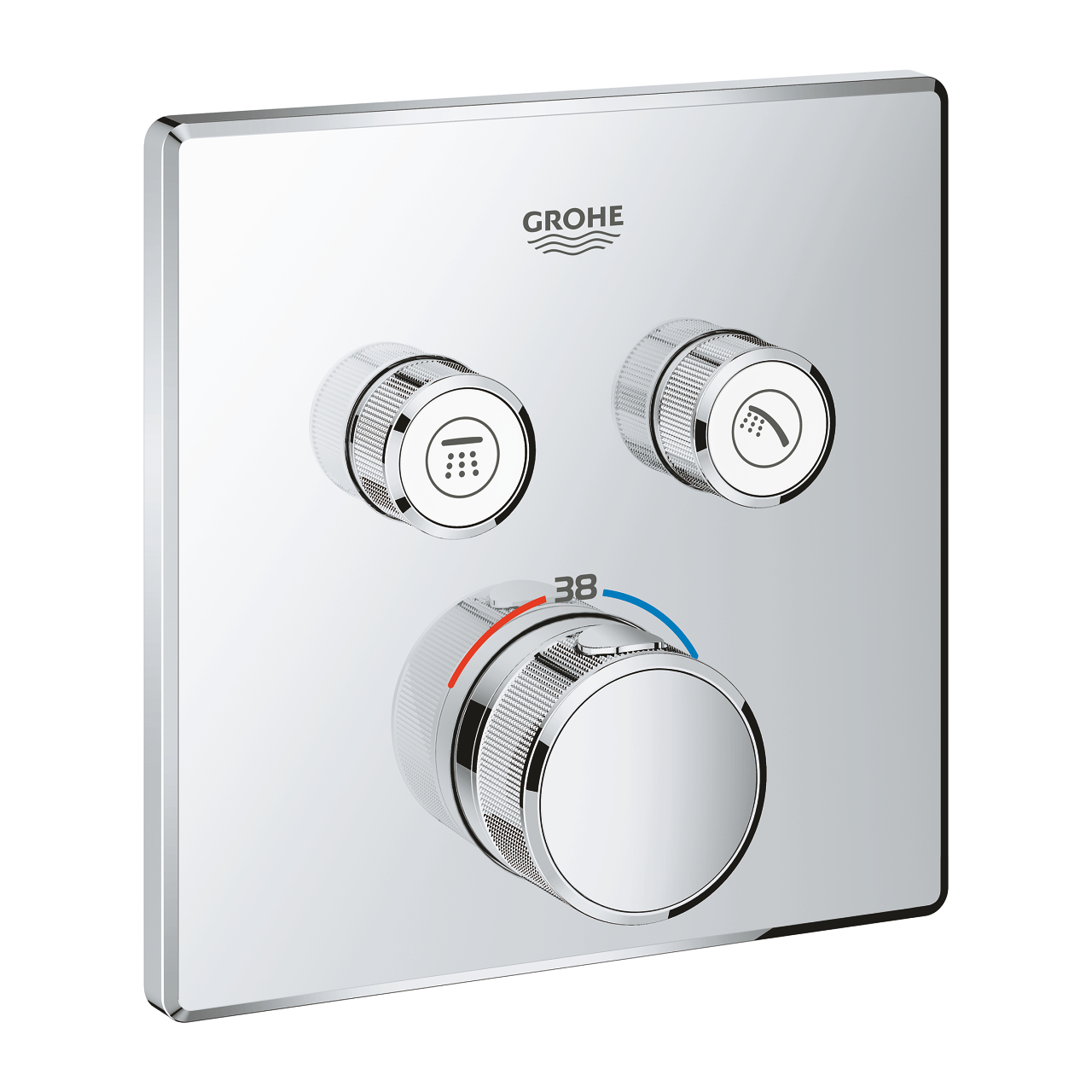 grohe grohtherm smartcontrol akis kontrollu ankastre termostatik banyo bataryasi 2 yollu siva ustu grubu 29124000 Grohe Grohtherm SmartControl Akış Kontrollü Ankastre Termostatik Banyo Bataryası (2 Yollu, Sıva Üstü Grubu) - 29124000 - Termostatik Bataryalar