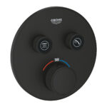 Grohe Grohtherm SmartControl Ankastre Termostatik Banyo/Duş Bataryası (Sıva Üstü Grubu), 2 Yollu, Hayalet Siyah - 29507KF0 - Termostatik Banyo Bataryası