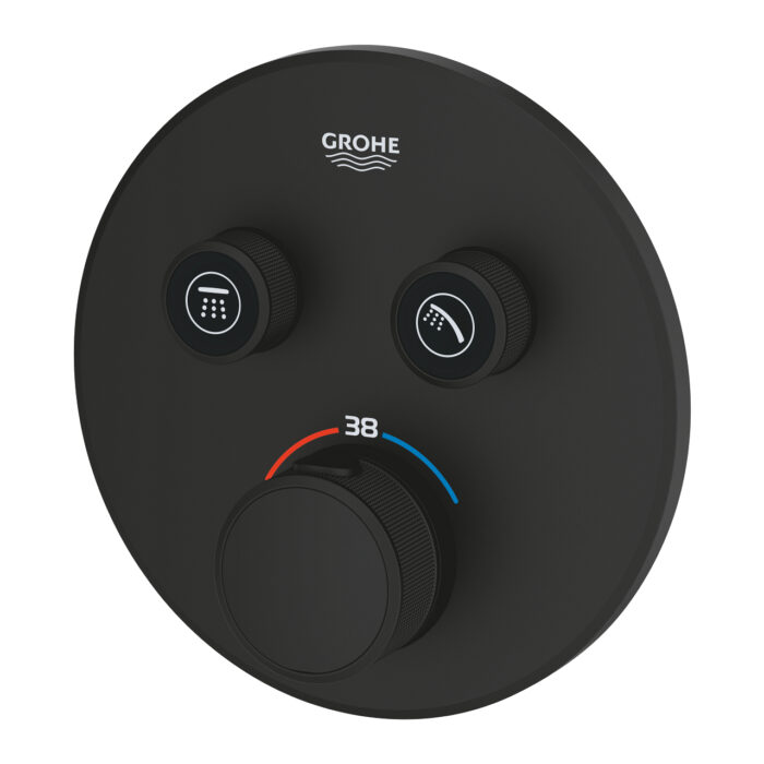 grohe grohtherm smartcontrol ankastre termostatik banyodus bataryasi siva ustu grubu 2 yollu hayalet siyah 4 29507KF0 Grohe Grohtherm SmartControl Ankastre Termostatik Banyo/Duş Bataryası (Sıva Üstü Grubu), 2 Yollu, Hayalet Siyah - 29507KF0 - Termostatik Banyo Bataryası - 3