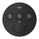 Grohe Grohtherm SmartControl Ankastre Termostatik Banyo/Duş Bataryası (Sıva Üstü Grubu), 3 Yollu, Hayalet Siyah - 29508KF0 - Termostatik Banyo Bataryası - 1