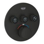 Grohe Grohtherm SmartControl Ankastre Termostatik Banyo/Duş Bataryası (Sıva Üstü Grubu), 3 Yollu, Hayalet Siyah - 29508KF0 - Termostatik Banyo Bataryası