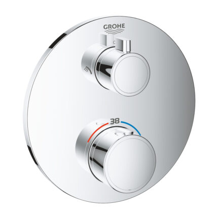 Grohe Grohtherm Termostatik Banyo/Duş Bataryası (Sıva Üstü Grubu), 2 Yollu - 24076000 - Termostatik Bataryalar