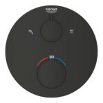 Grohe Grohtherm Termostatik Banyo/Duş Bataryası (Sıva Üstü Grubu), 2 Yollu, Mat Siyah - 1022082430 - Termostatik Bataryalar - 2