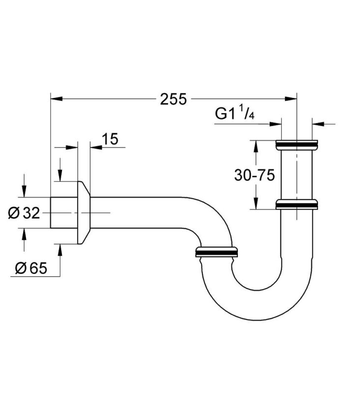 Grohe Lavabo Sifonu - 28947000 - Basmalı Sifon , Gider (Pop-Up) - 2