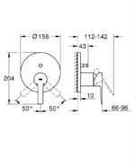 Grohe Lineare Ankastre Banyo/Duş Bataryası (Sıva Üstü Grubu) - 24064001 - Ankastre Banyo Bataryası - 2