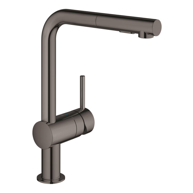 Grohe Minta Spiralli Eviye Bataryası, Sert Grafit - 30274A00 - Spiralli Mutfak Eviye Bataryası
