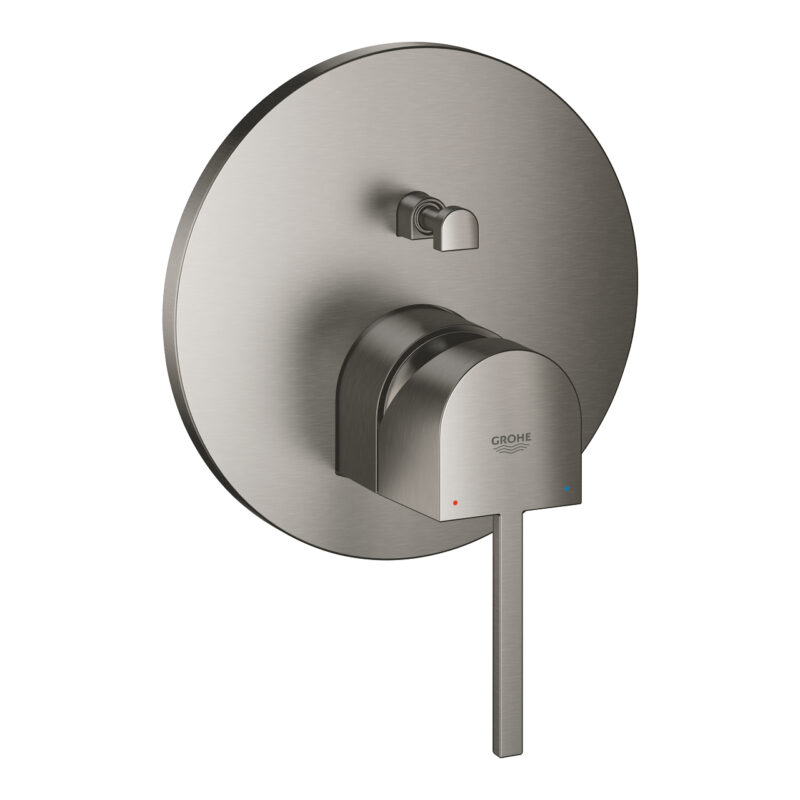 Grohe Plus Ankastre Banyo/Duş Bataryası (Sıva Üstü Grubu), Fırçalı Sert Grafit - 24060AL3 - Ankastre Banyo Bataryası