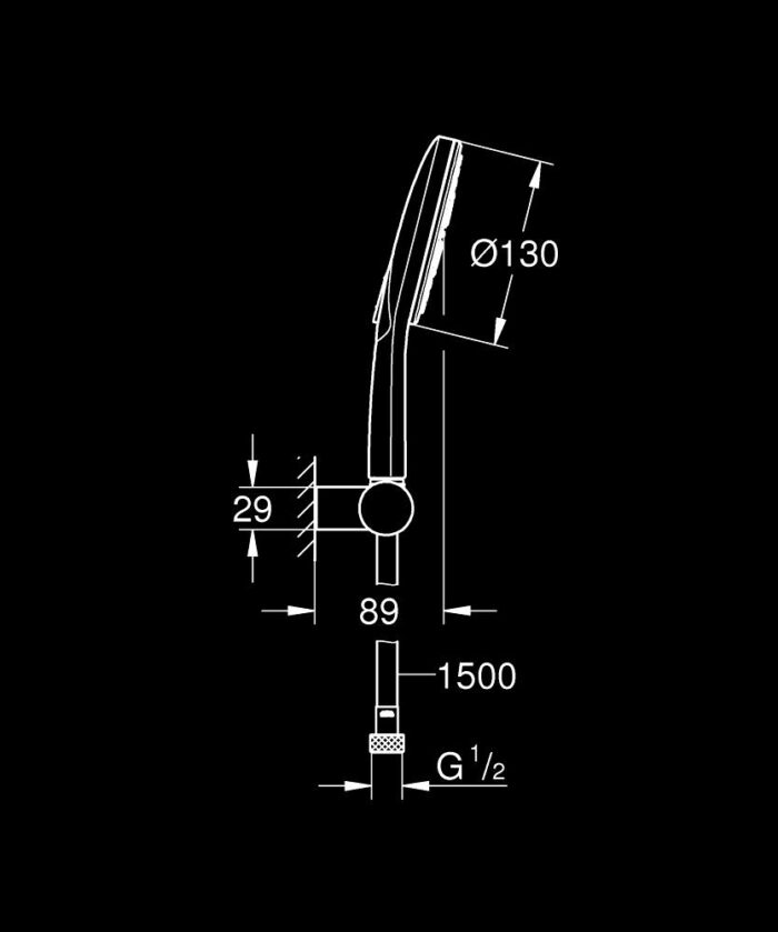 Grohe Rainshower Smartactive 130 El Duşu, 3 Akışlı - 26580000 - El Duşu - 3