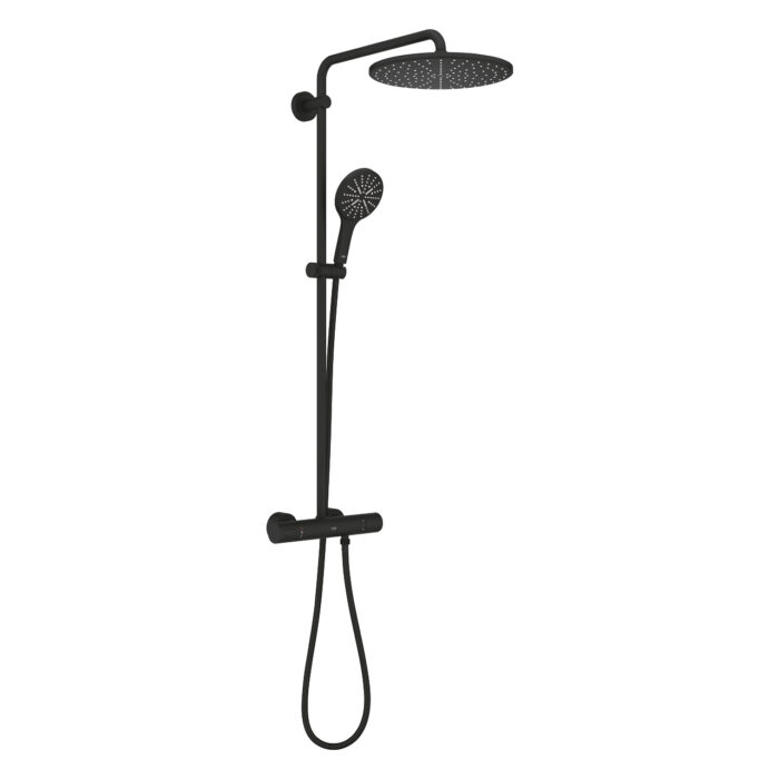 Grohe RainShower SmartActive 310 Termostatik Duş Bataryalı Duş Sistemi, Hayalet Siyah - 22119KF0 - Duş Paneli ve Kolonu - 1