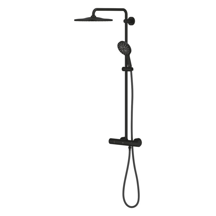 Grohe RainShower SmartActive 310 Termostatik Duş Bataryalı Duş Sistemi, Hayalet Siyah - 22119KF0 - Duş Paneli ve Kolonu - 3
