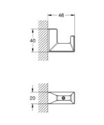 Grohe Selection Cube Havlu/Bornoz Askısı - 40782000 - Askılık, Bornoz Askılığı - 1