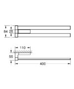 Grohe Selection Cube Havluluk, 40 cm - 40768000 - Havluluk - 1