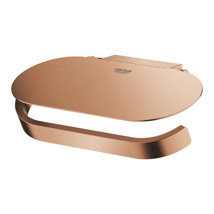Grohe Selection Kapaklı Tuvalet Kağıtlığı, Fırçalı Bakır