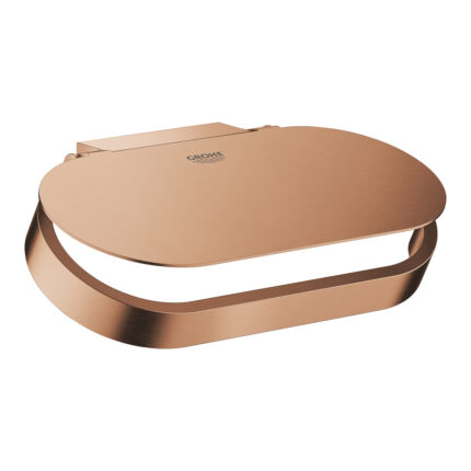 Grohe Selection Kapaklı Tuvalet Kağıtlığı, Fırçalı Bakır - 41069DL0 - Tuvalet Kağıtlık