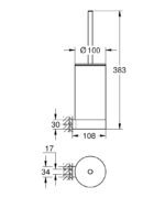 Grohe Selection Tuvalet Fırçalığı, Sert Grafit