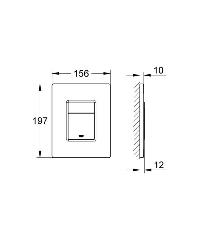 Grohe Skate Cosmopolitan Gömme Rezervuar Kumanda Paneli, Sert Grafit