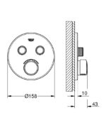 Grohe SmartControl Akış Kontrollü Ankastre Banyo Bataryası (2 Yollu, Sıva Üstü Grubu) - 29145000 - Ankastre Banyo Bataryası - 1