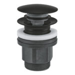Grohe Tapa Takımı Bas-Aç Süzgeç, Mat Siyah - 1024642430 - Lavabo Süzgeci