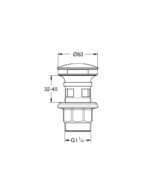 Grohe Tapa Takımı Bas-Aç Süzgeç, Mat Siyah - 1024642430 - Lavabo Süzgeci - 2