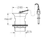 Grohe Tapa Takımı Sabit Süzgeç - 28940000 - Lavabo Süzgeci - 2
