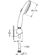 Grohe Tempesta 110 El Duş Seti, 2 Akışlı - 27601003 - El Duşu Takımı - 3