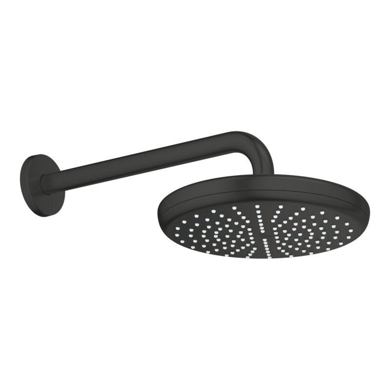 Grohe Tempesta 210 Tepe Duşu Tek Akışlı, 21 cm, Mat Siyah - 1022182430 - Tepe Duşları