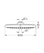 Grohe Tempesta 250 Headshower Tepe Duşu - 26662000 - Tepe Duşları - 3