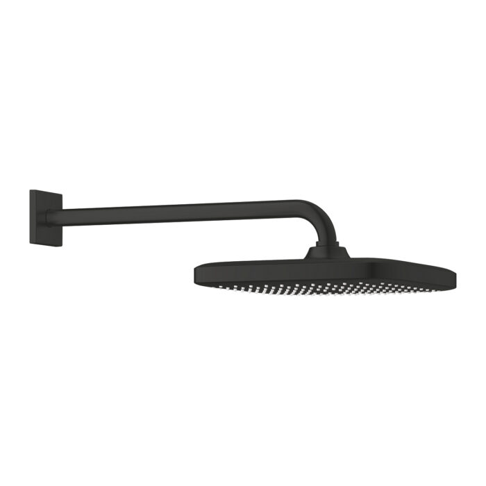Grohe Tempesta 250 Kare Tepe Duşu Tek Akışlı, 25 cm (Duvardan Dirsek Dahil) Mat Siyah - 266872430 - Tepe Duşları - 1