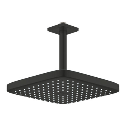 Grohe Tempesta 250 Kare Tepe Duşu Tek Akışlı, 25 cm (Tavandan Dirsek Dahil), Mat Siyah - 266882430 - Tepe Duşları