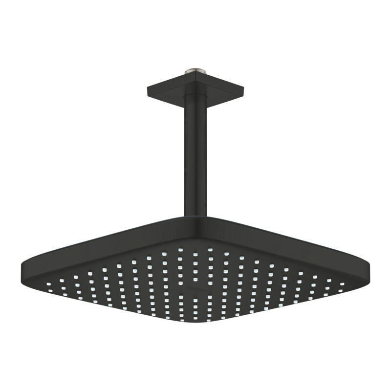 Grohe Tempesta 250 Kare Tepe Duşu Tek Akışlı, 25 cm (Tavandan Dirsek Dahil), Mat Siyah - 266882430 - Tepe Duşları