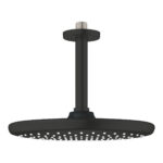 Grohe Tempesta 250 Yuvarlak Tepe Duşu Tek Akışlı, 25 cm (Tavandan Dirsek Dahil), Mat Siyah - 266692430 - Tepe Duşları