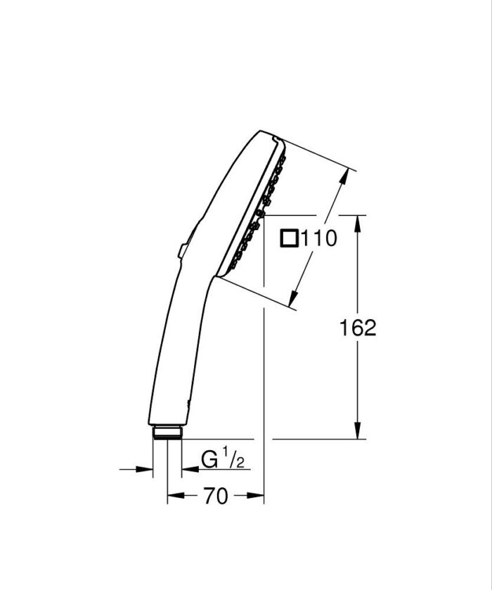 Grohe Tempesta Cube 110 El Duşu, 2 Akışlı, Mat Siyah - 267462433 - El Duşu - 4