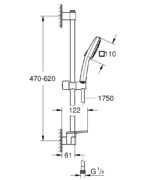 Grohe Tempesta Cube 110 Sürgülü Duş Seti, 2 Akışlı - 26907003 - Sürgülü Duş Setleri - 3