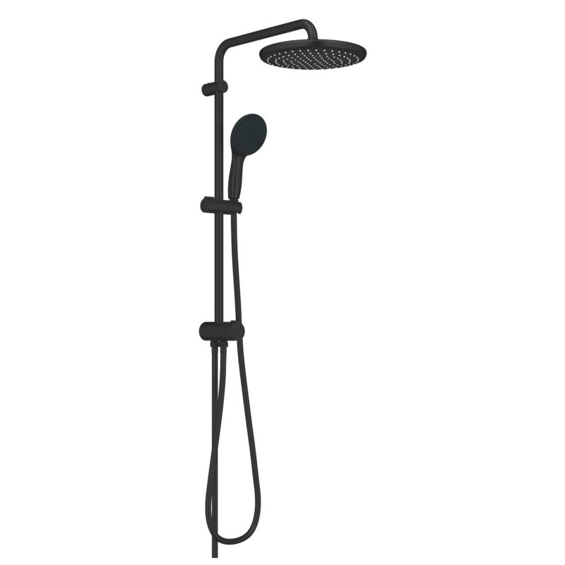 Grohe Tempesta System 250 Duvara Monte Duş Sistemi, Yön Değiştiricili, Mat Siyah - 269802431 - Yağmur Duş Sistemleri